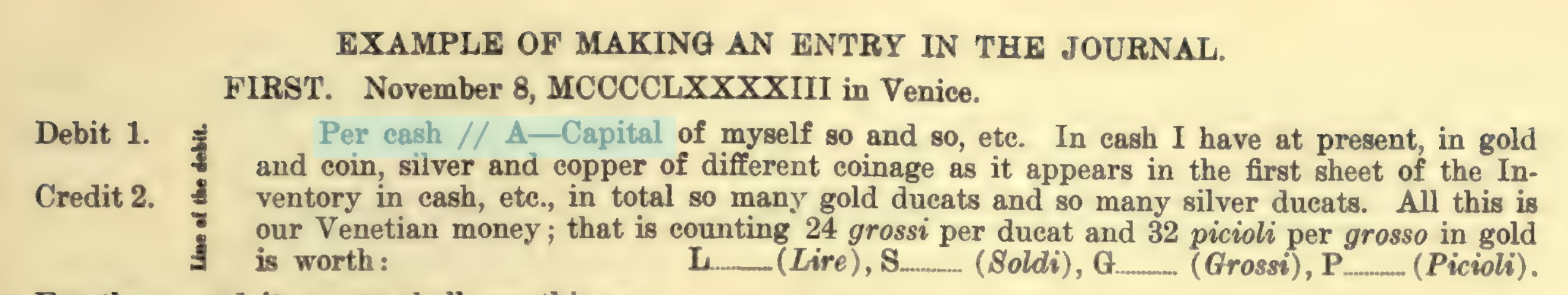 Pacioli Entry by Geisjbeck